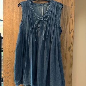 Denim Bow Romper